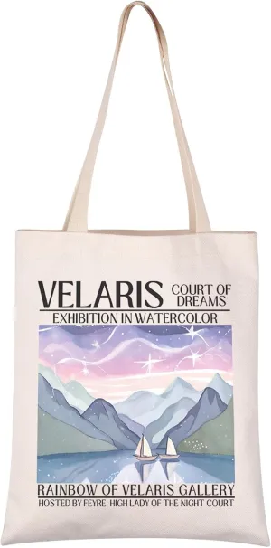 VAMSII A-C Book Inspired Shopping Bag Fantasy Novel Love gift Bookish Gift SJM Literature Gift (RAINBOW OF tote)
