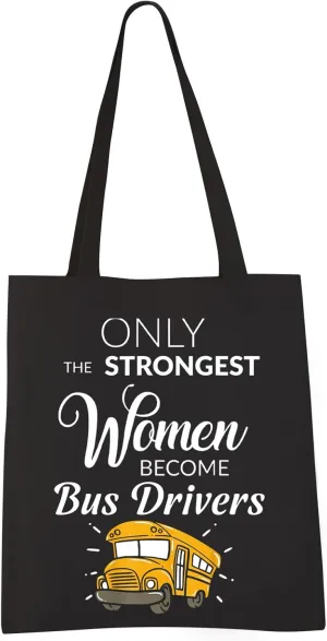 VAMSII School Bus Driver Tote Bag Bus Driver Appreciation Gifts for Women Funny Bus Driver Gifts Shoulder Bag Shopping Bag
