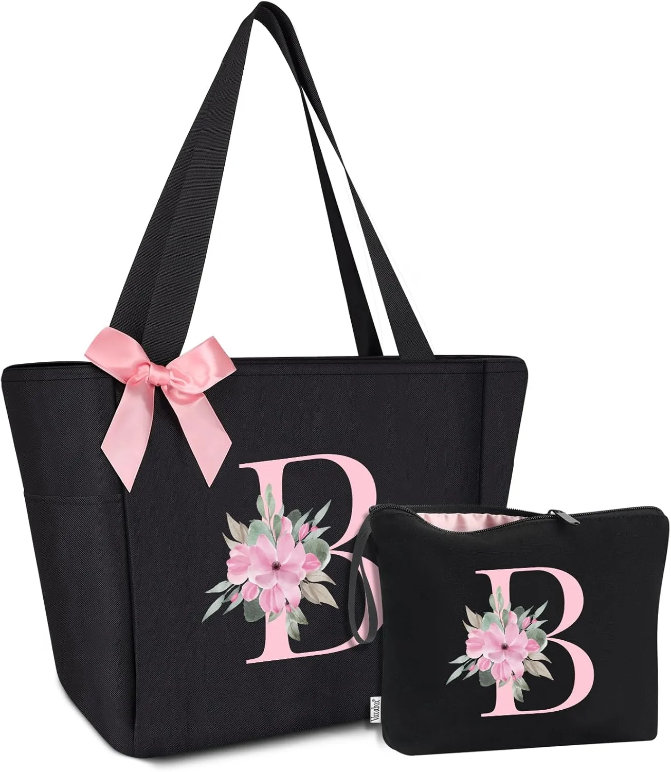 Vavabox Tote bag, Initial Tote bag and Makeup Bag, Gifts for Women