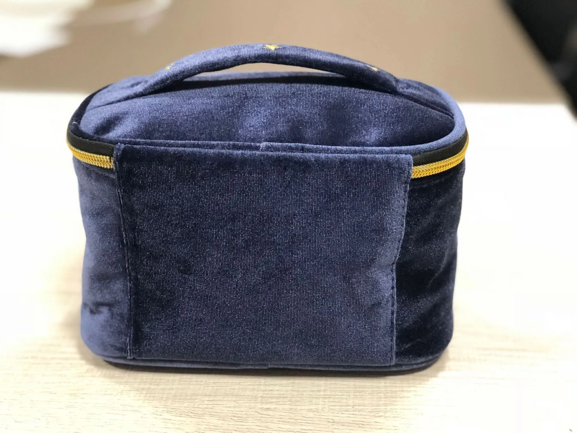 Velvet Tassel Makeup Bag - Large Capacity with Star and Moon Embroidery