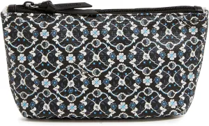 Vera Bradley Every Day Small Pouch Makeup Organizer Bag, Charcoal Vines