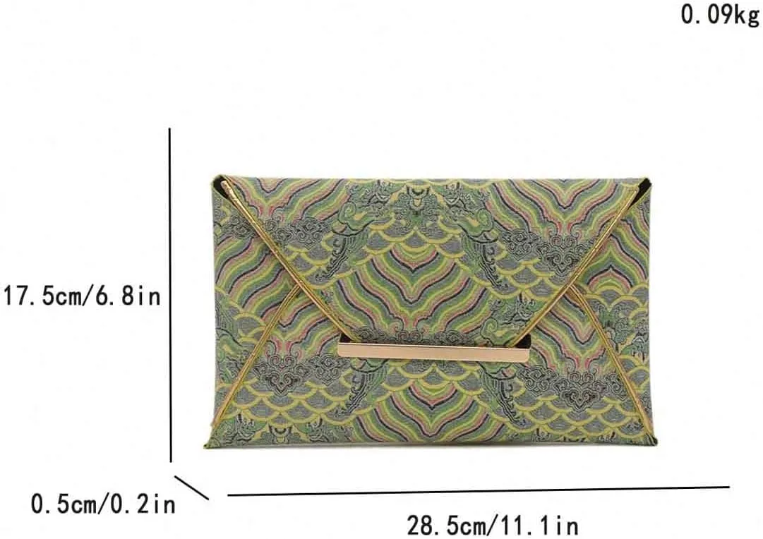 Verdusa Women's Envelope Clutch Purse Evening Bags Geo Print Flap Handbags