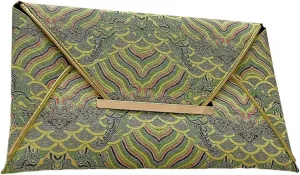 Verdusa Women's Envelope Clutch Purse Evening Bags Geo Print Flap Handbags
