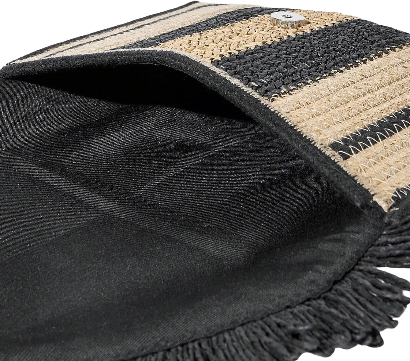 Verdusa Women's Fringe Straw Clutch Purses Woven Handbags Envelope Bag Wallet