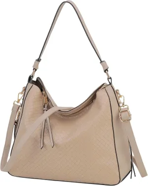 VX VONXURY Hobo Bags for Women, Faux Leather Tote Purse Ladies Handbag Medium Shoulder Bags with Side Pockets for Work Travel