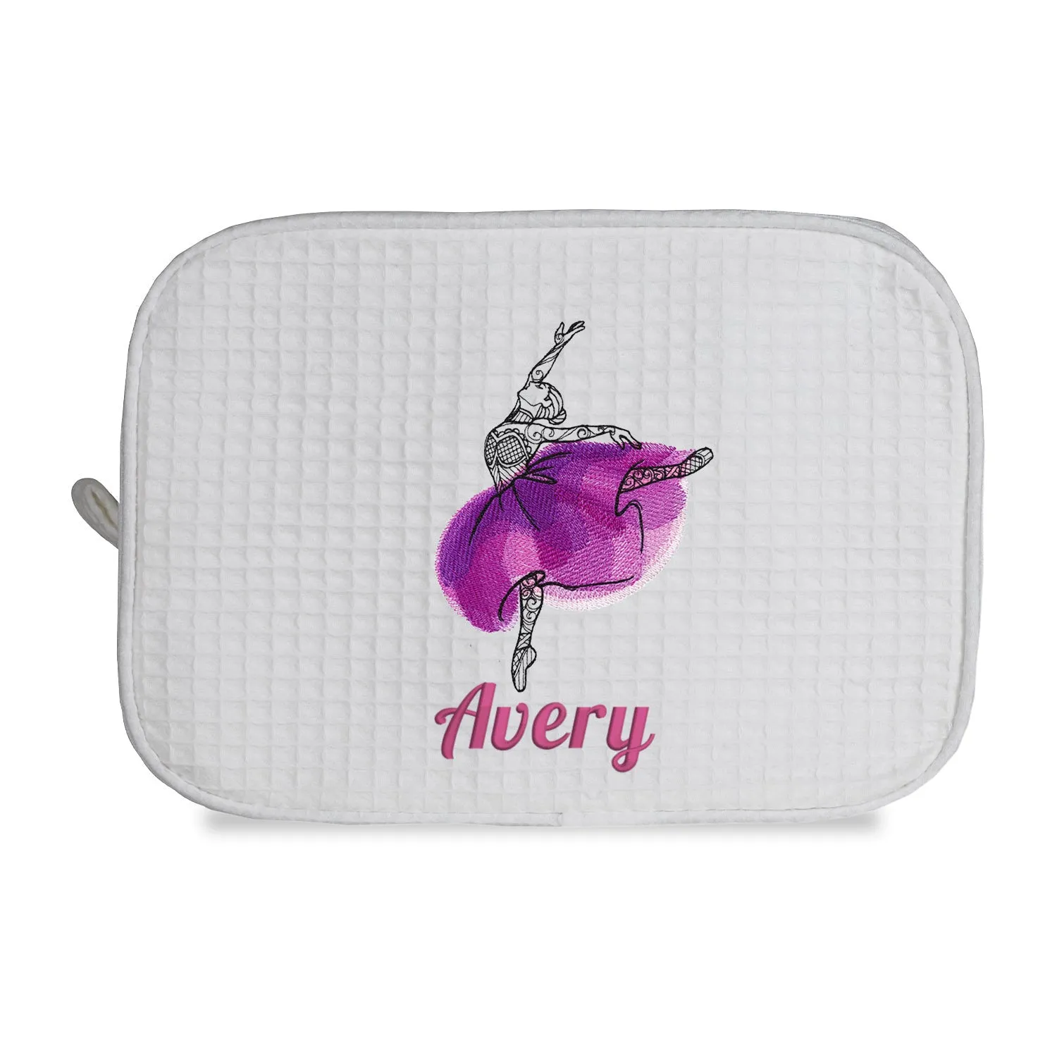 Waffle Weave Large Cosmetic Bag