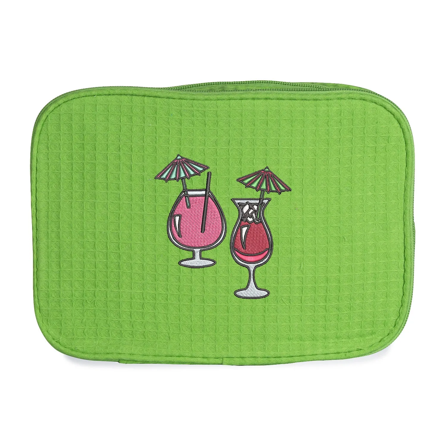 Waffle Weave Large Cosmetic Bag