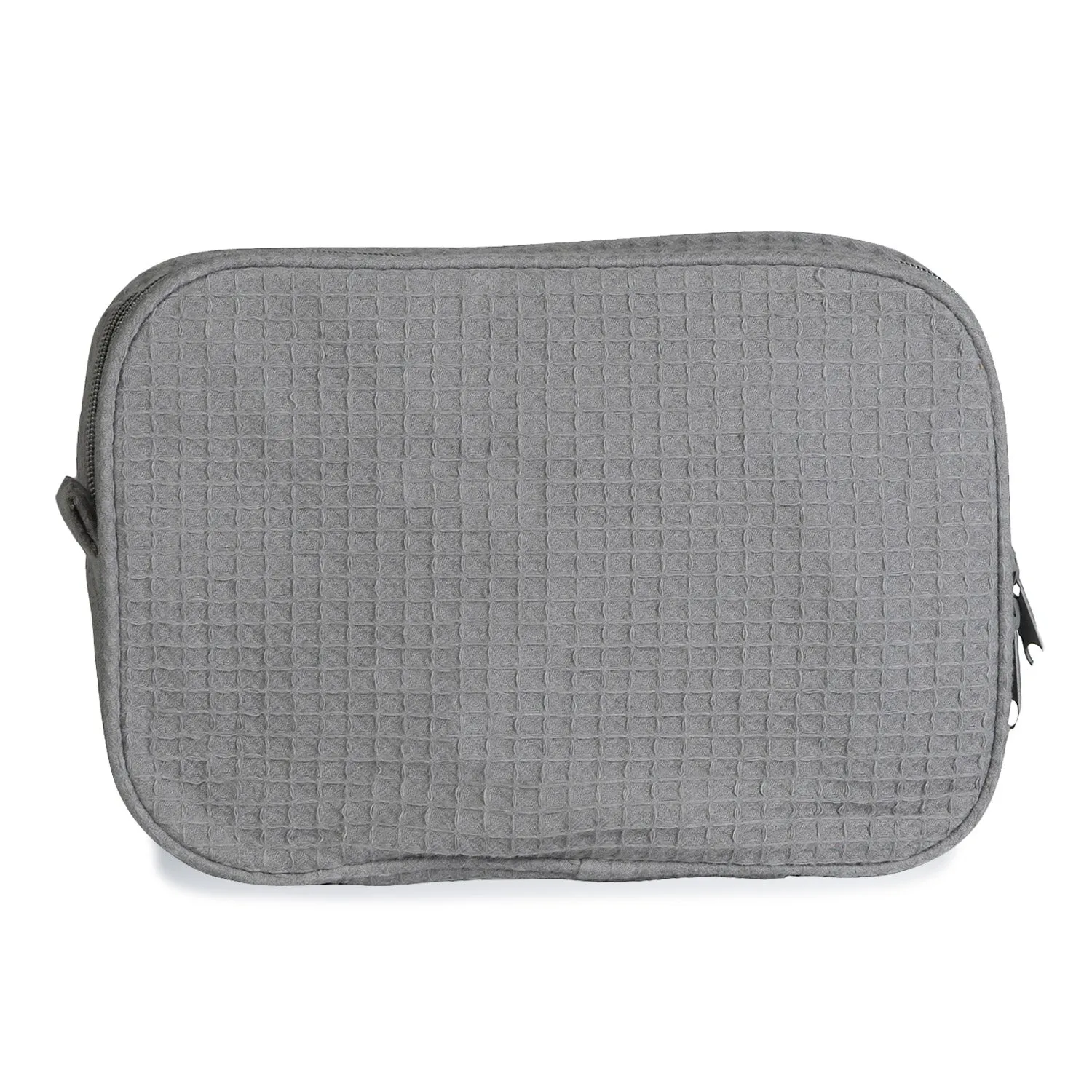 Waffle Weave Large Cosmetic Bag