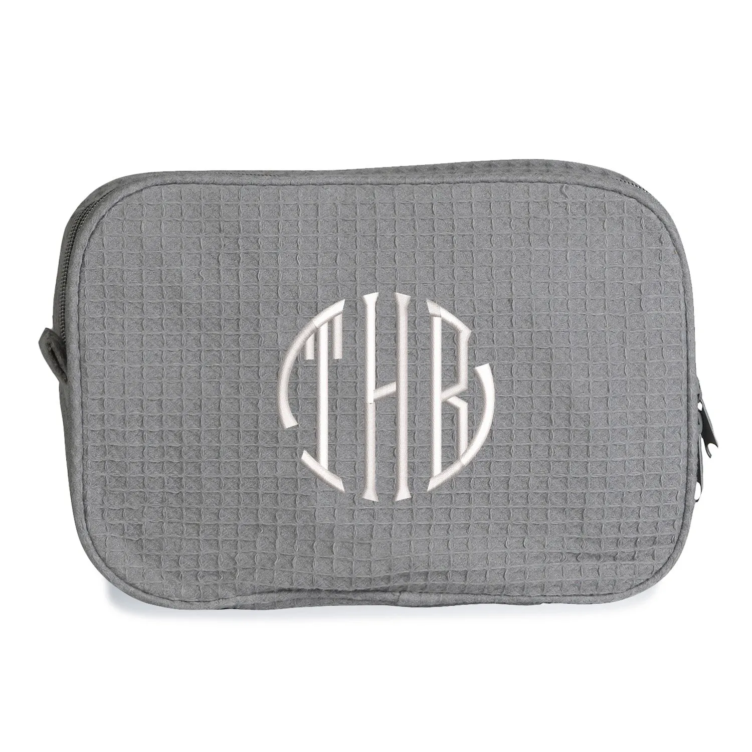 Waffle Weave Large Cosmetic Bag