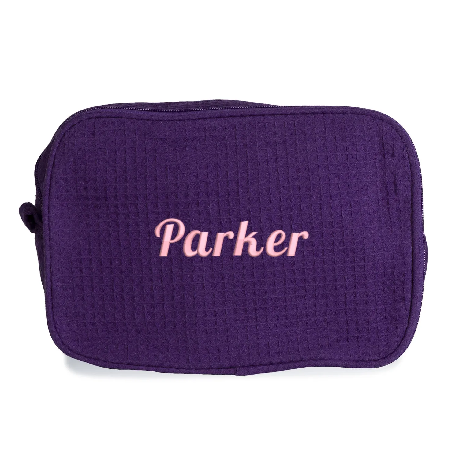 Waffle Weave Large Cosmetic Bag