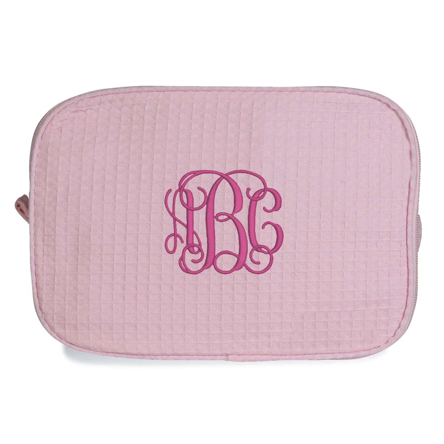 Waffle Weave Large Cosmetic Bag