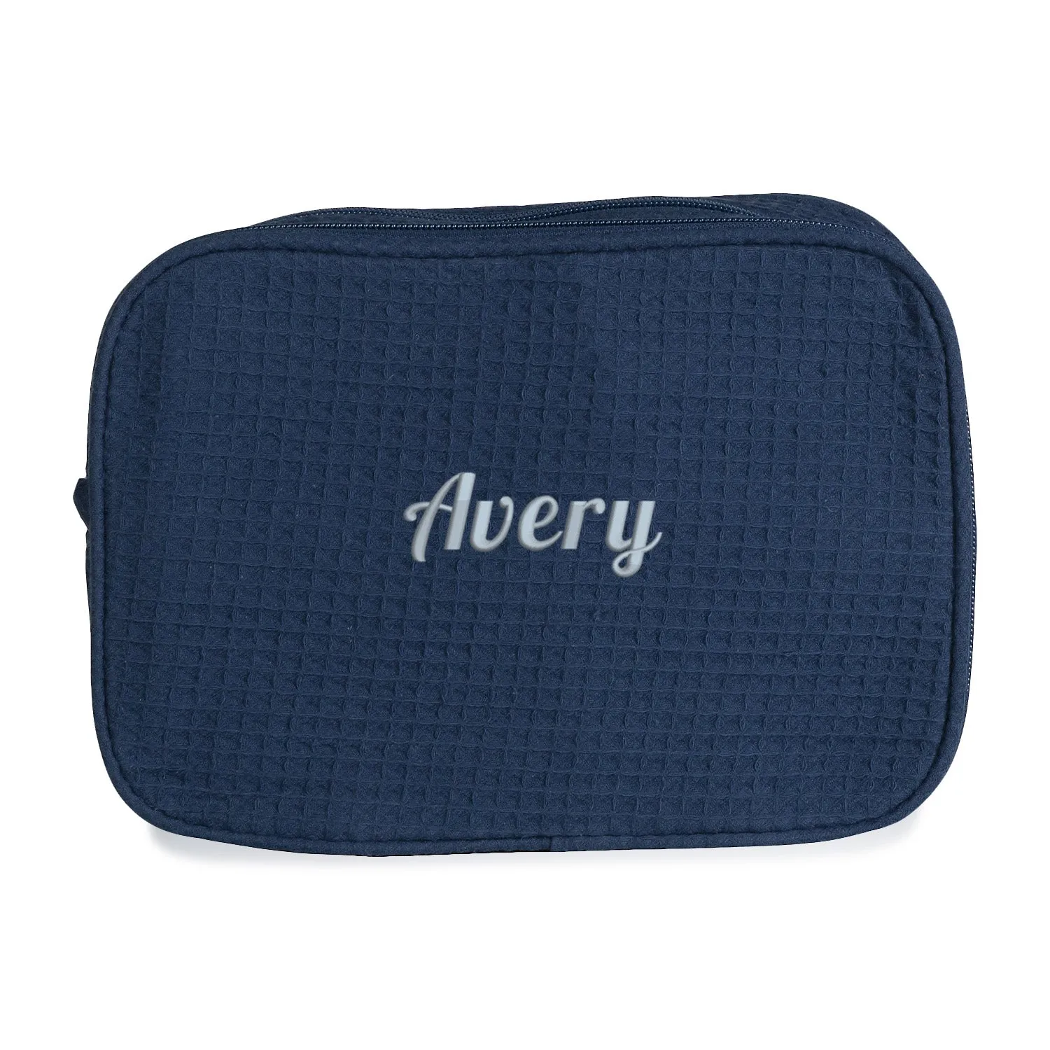 Waffle Weave Large Cosmetic Bag