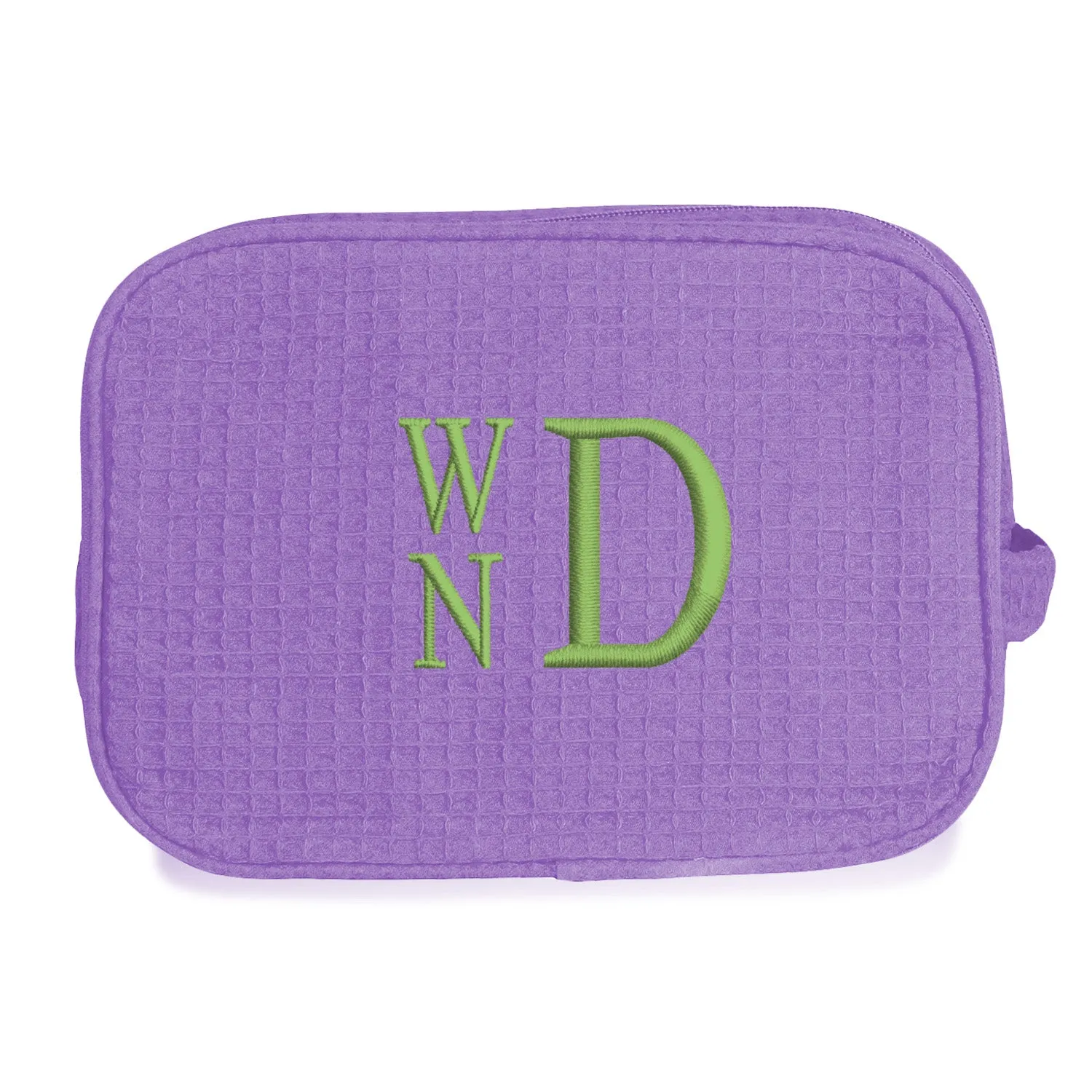 Waffle Weave Large Cosmetic Bag