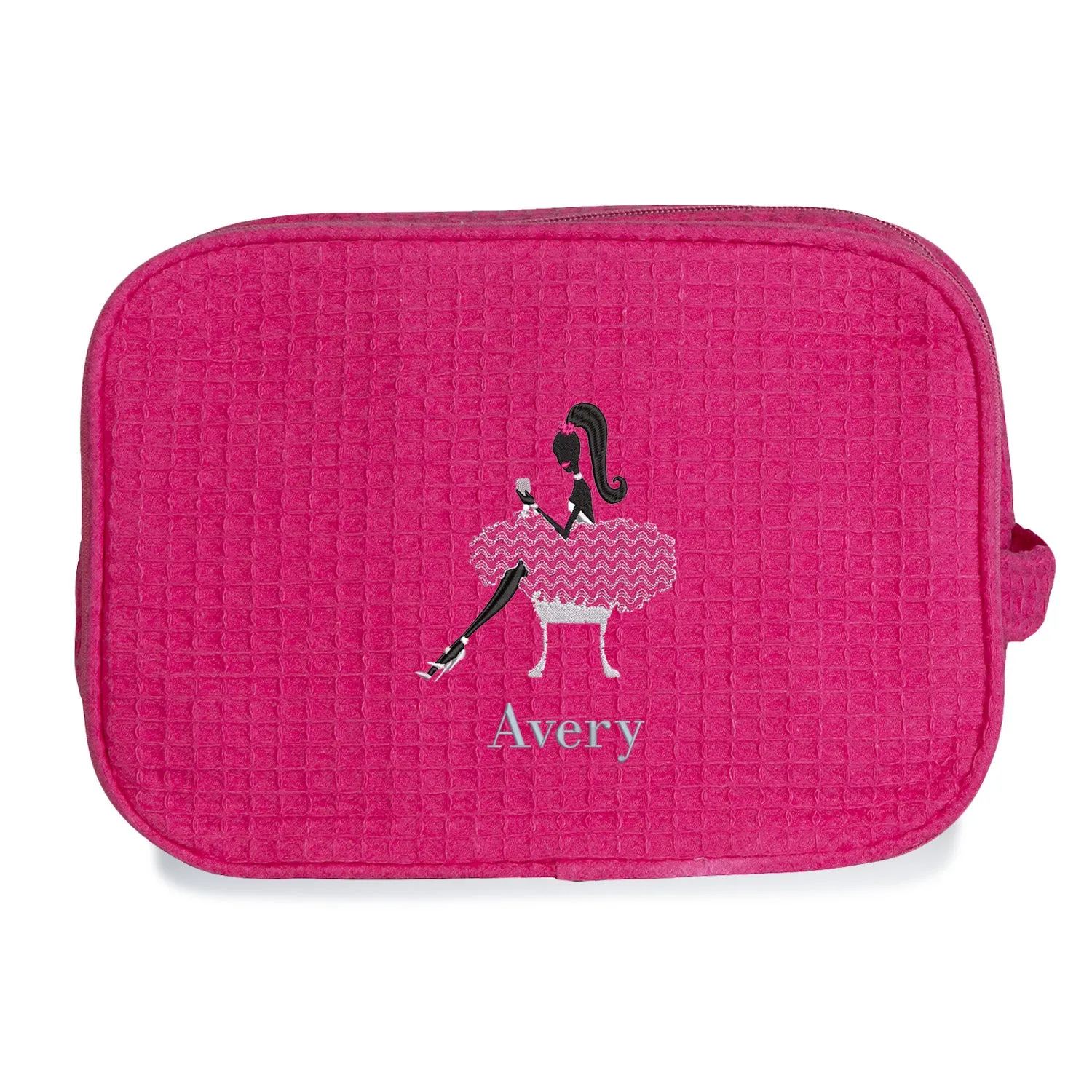 Waffle Weave Large Cosmetic Bag