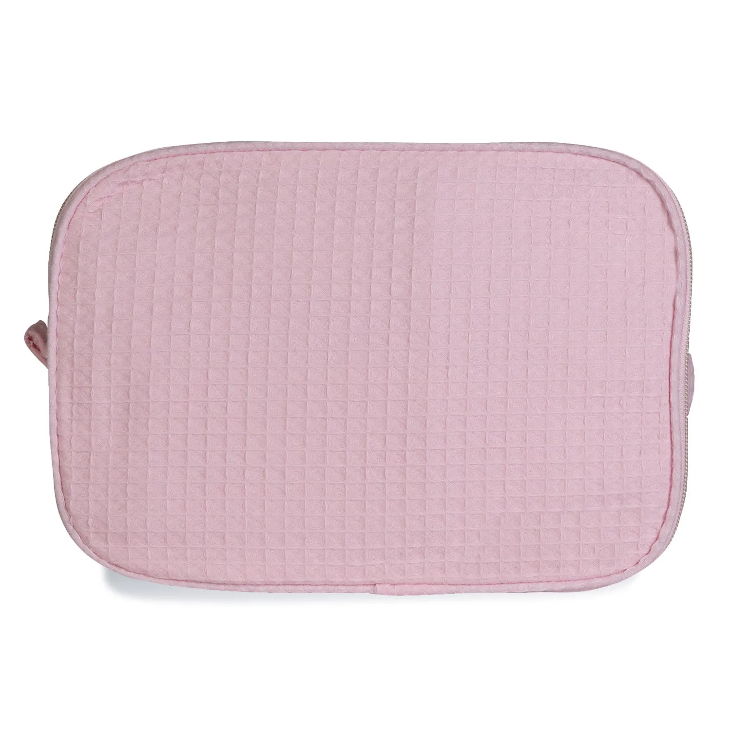 Waffle Weave Large Cosmetic Bag