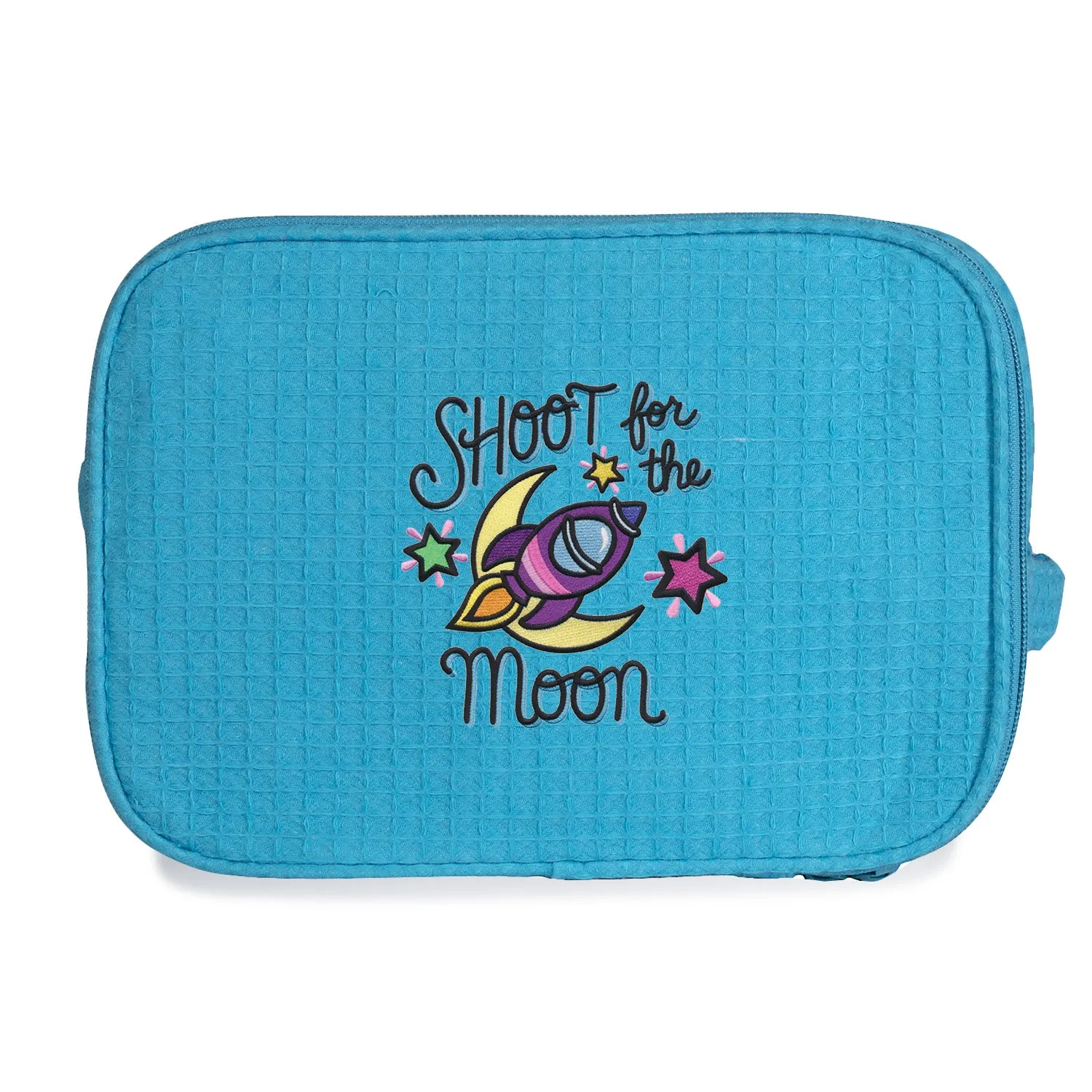 Waffle Weave Large Cosmetic Bag