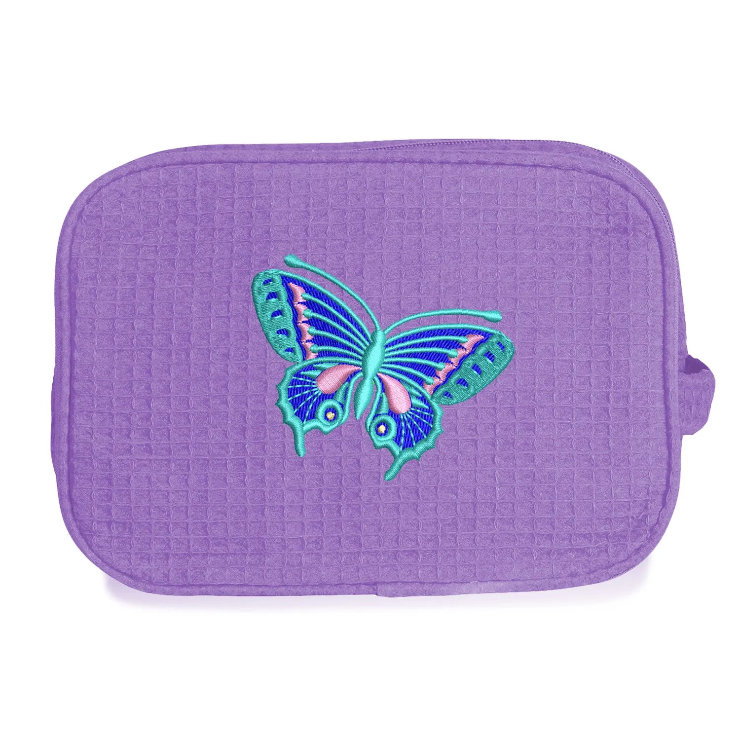 Waffle Weave Large Cosmetic Bag