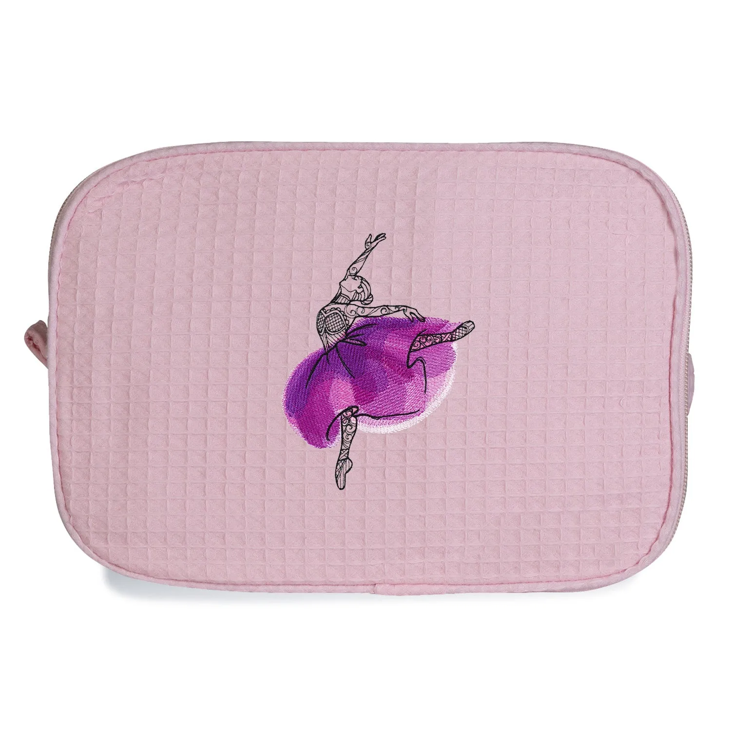 Waffle Weave Large Cosmetic Bag