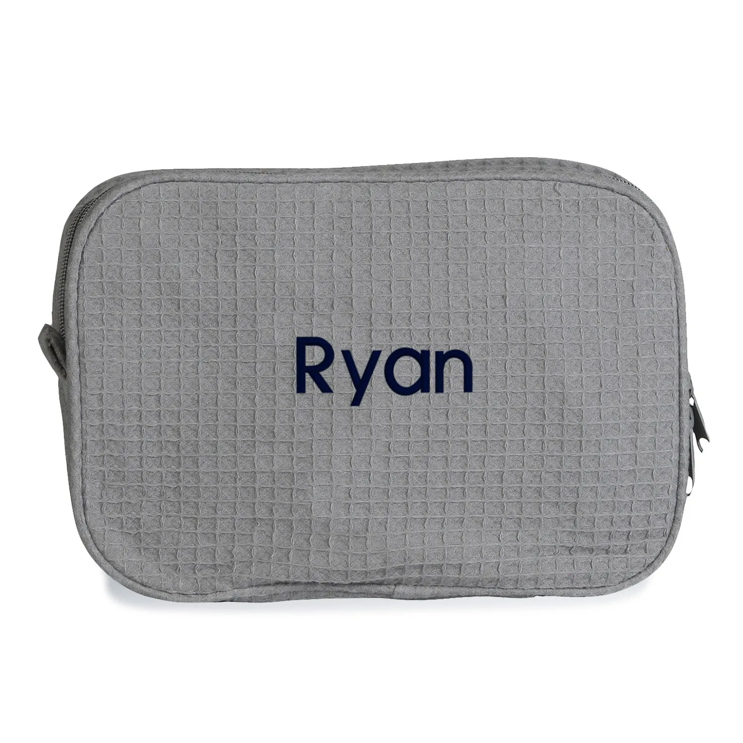 Waffle Weave Large Cosmetic Bag