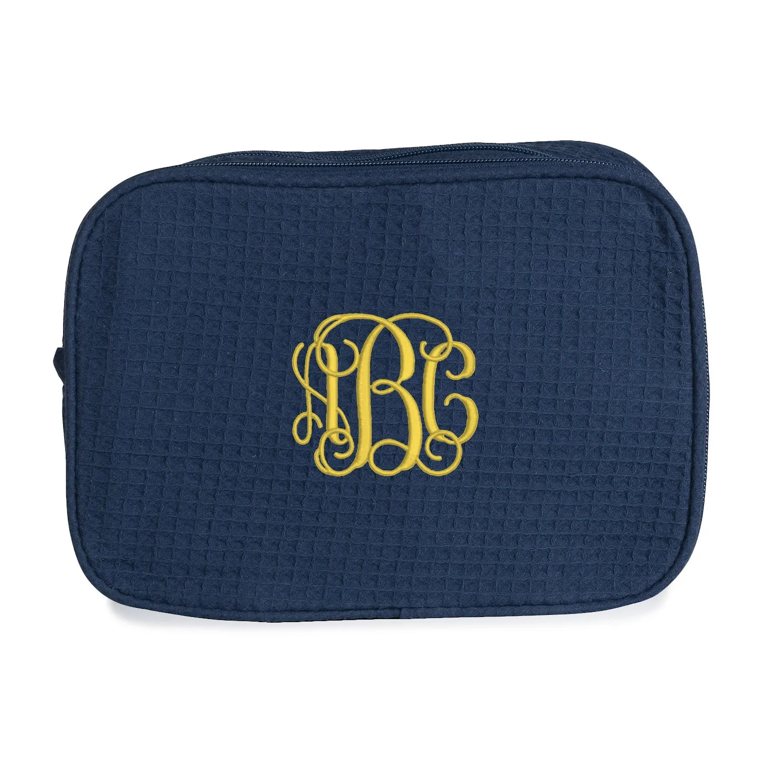 Waffle Weave Large Cosmetic Bag