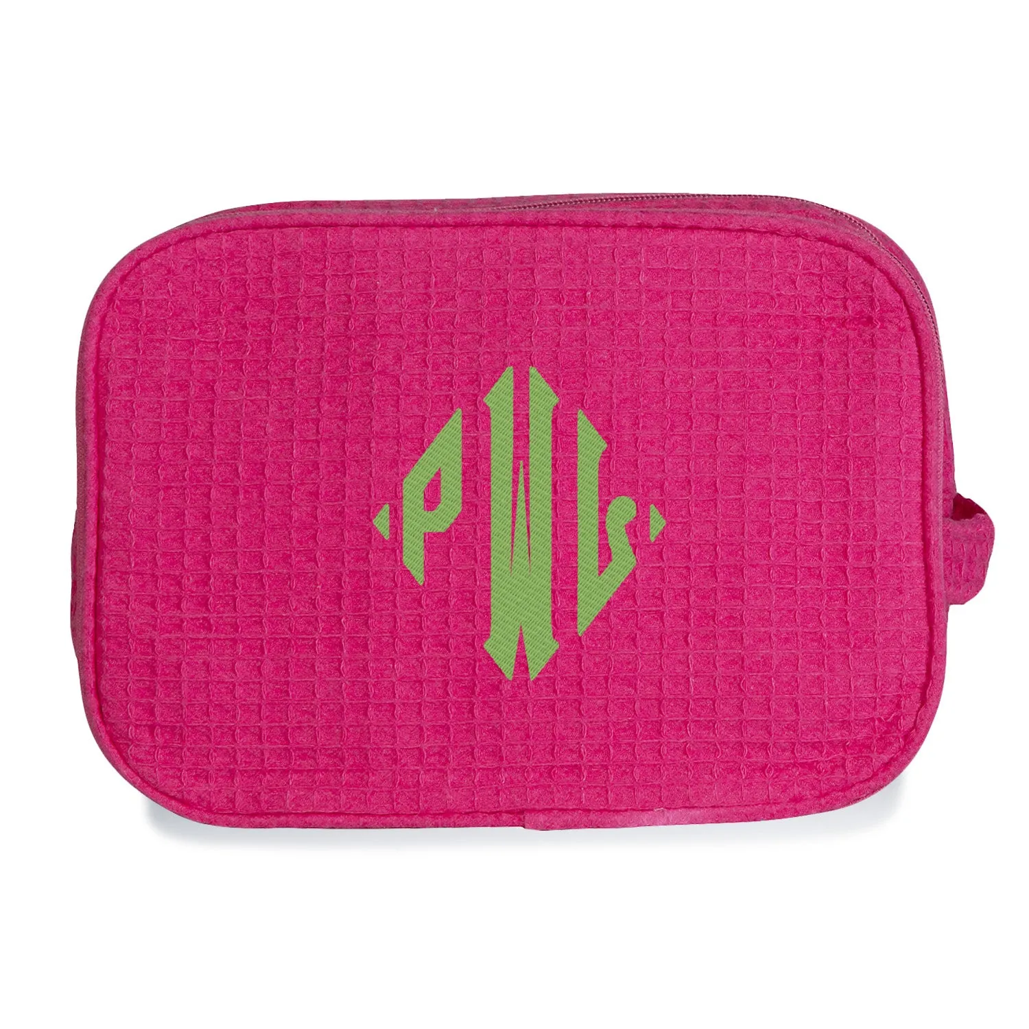 Waffle Weave Large Cosmetic Bag