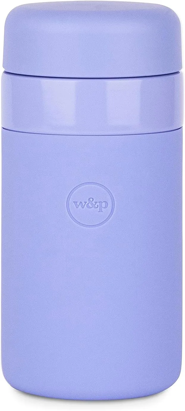 W&P Porter Insulated Water Bottle, 12oz Lavender, Vacuum Insulated Stainless Steel with Ceramic Coating, Leak Proof, Dishwasher Safe