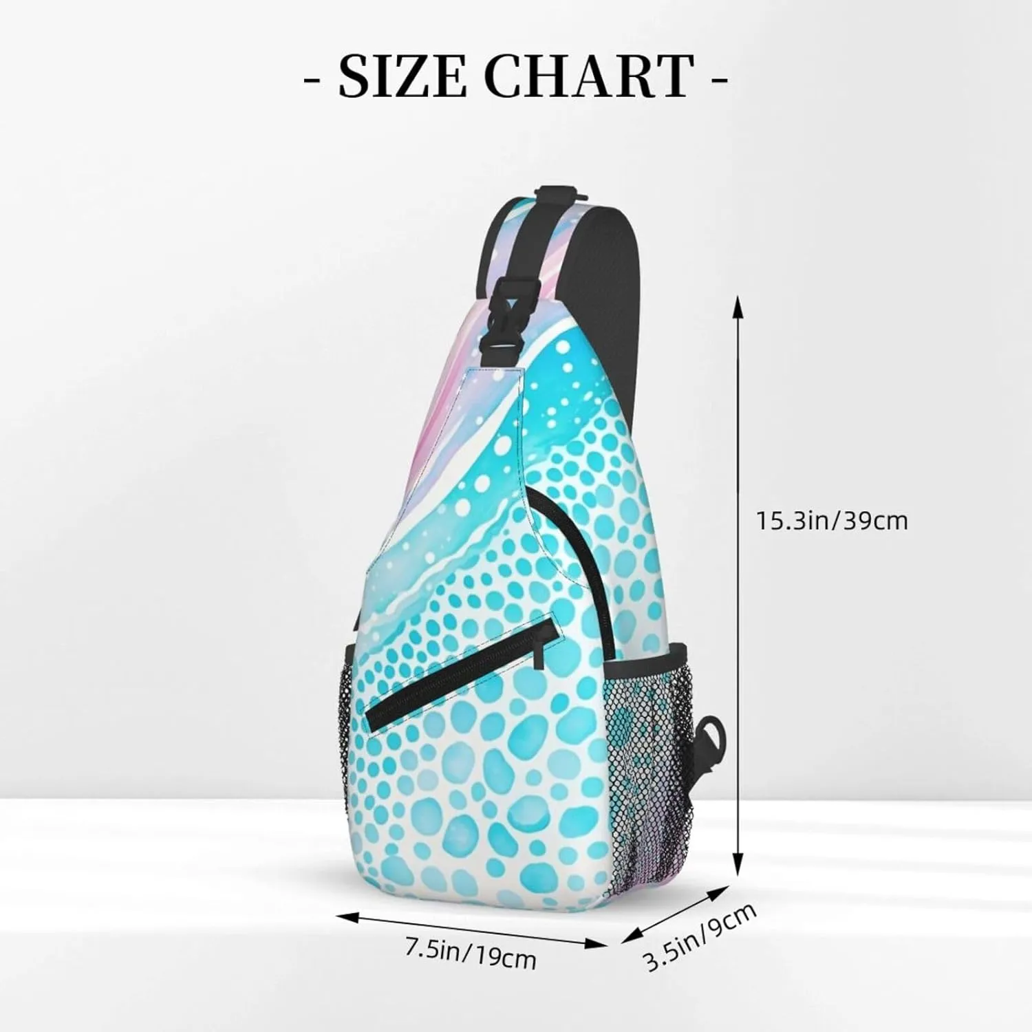 Watercolor Splatter Crossbody Bags Cross Chest Bag Adjustable Sling Backpack for Women Men