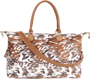 Weekender Bag Duffle Bag For Women Large Travel Tote Bag Overnight Weekend Bags With Shoulder Strap Cow Leopard Atzec…
