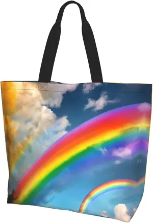 White Blue Daisy Women Tote Bag,Casual Tote'S Handbag Big Capacity Shoulder Bag Crossbody Bag