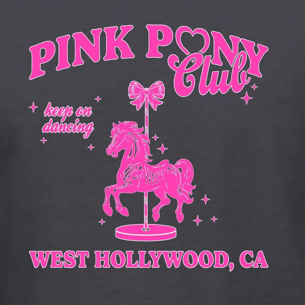 Wild Bobby Pink Pony Club West Hollywood California Logo | Fan Lyrics Music Concert Merch Pop Culture Shirt