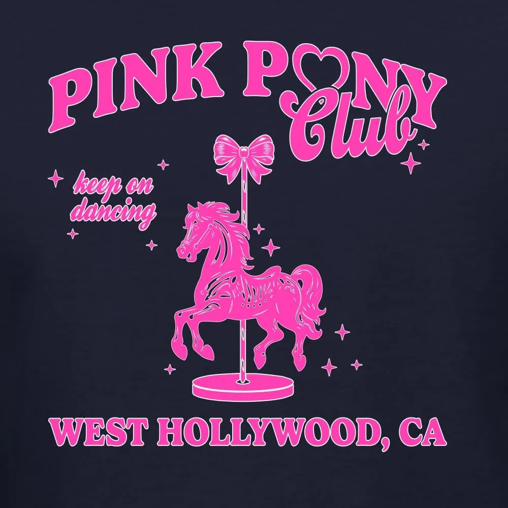 Wild Bobby Pink Pony Club West Hollywood California Logo | Fan Lyrics Music Concert Merch Pop Culture Shirt