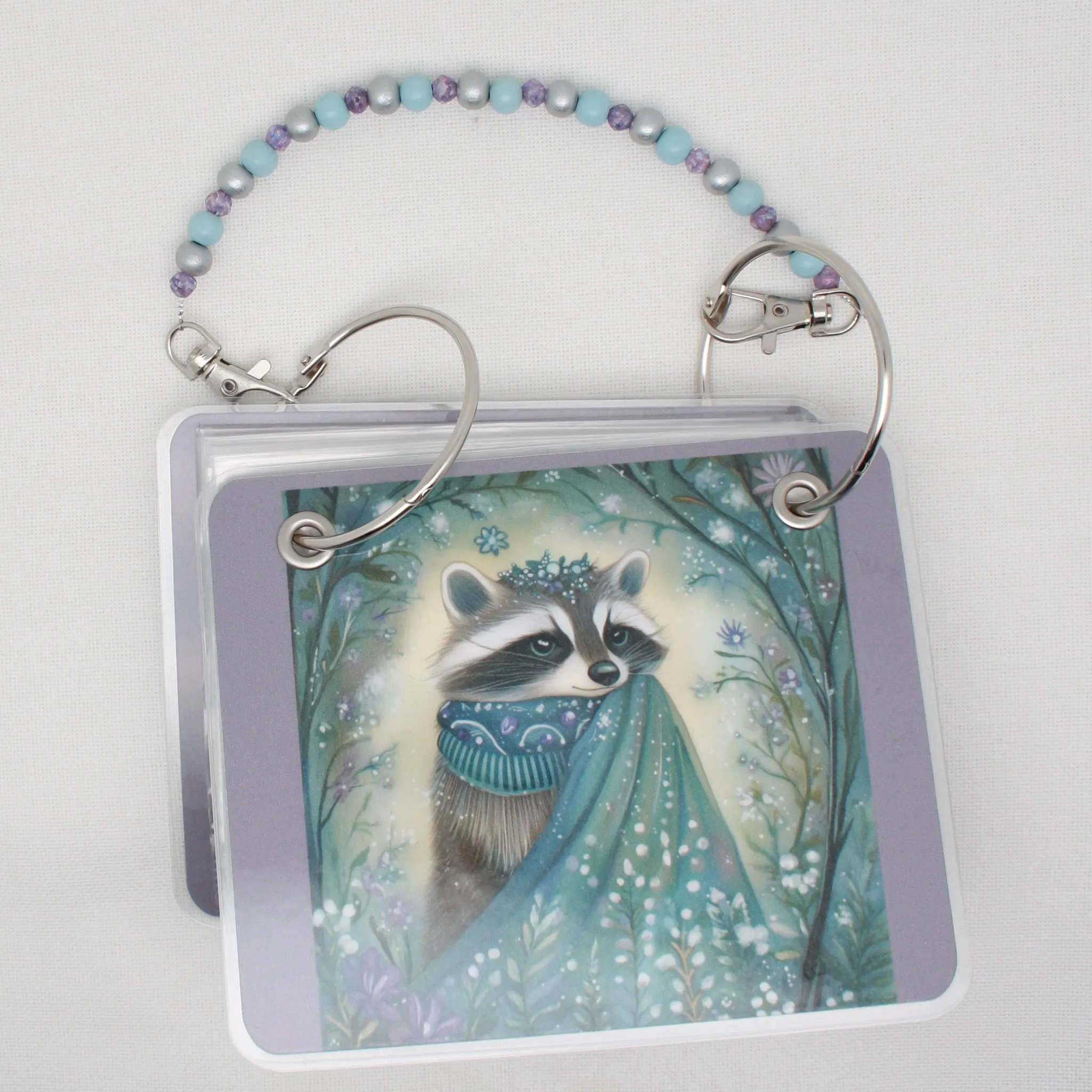 Winter Animals Raccoon  Floss Bag Book