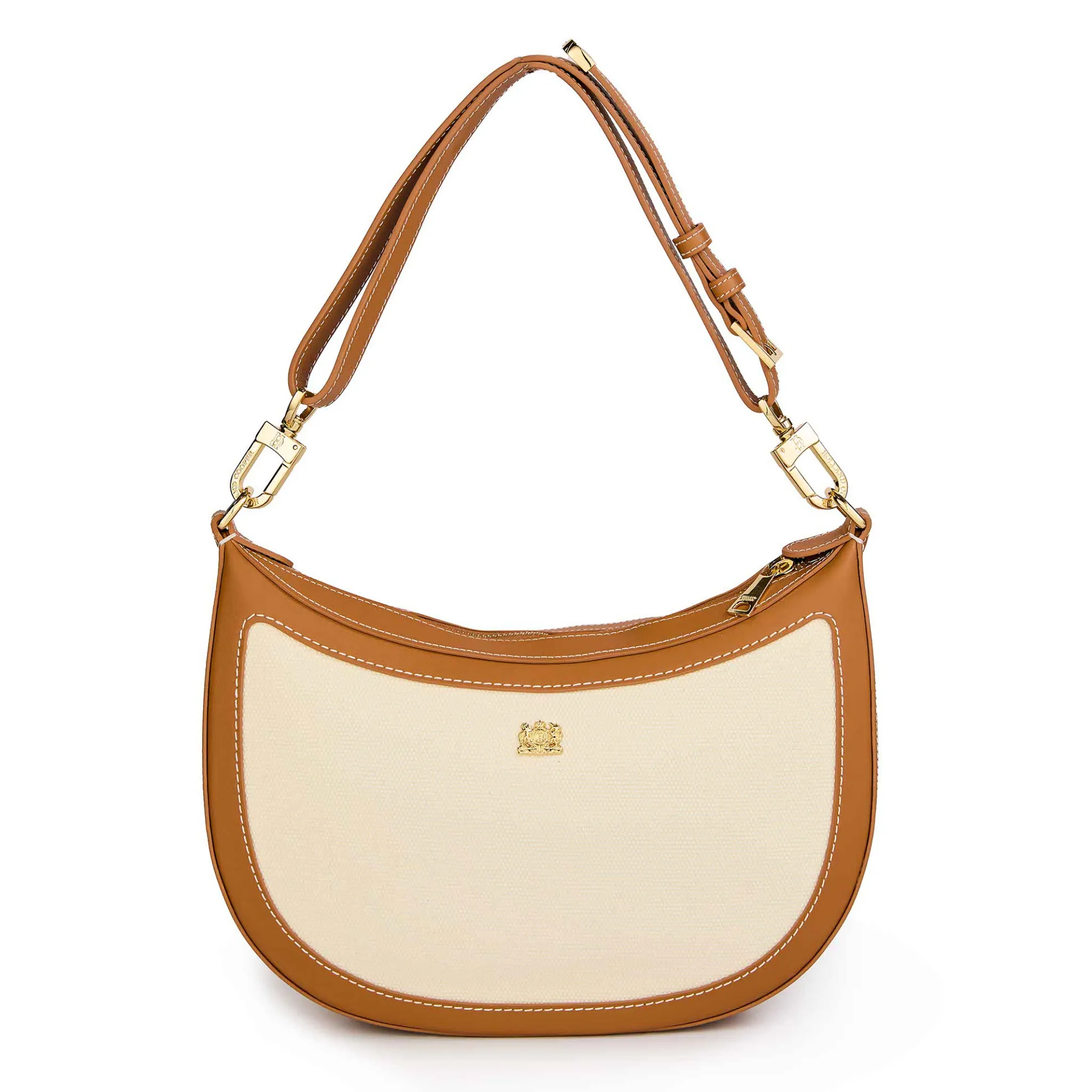 Womens Holland Cooper Tan Canvas City Shoulder Bag