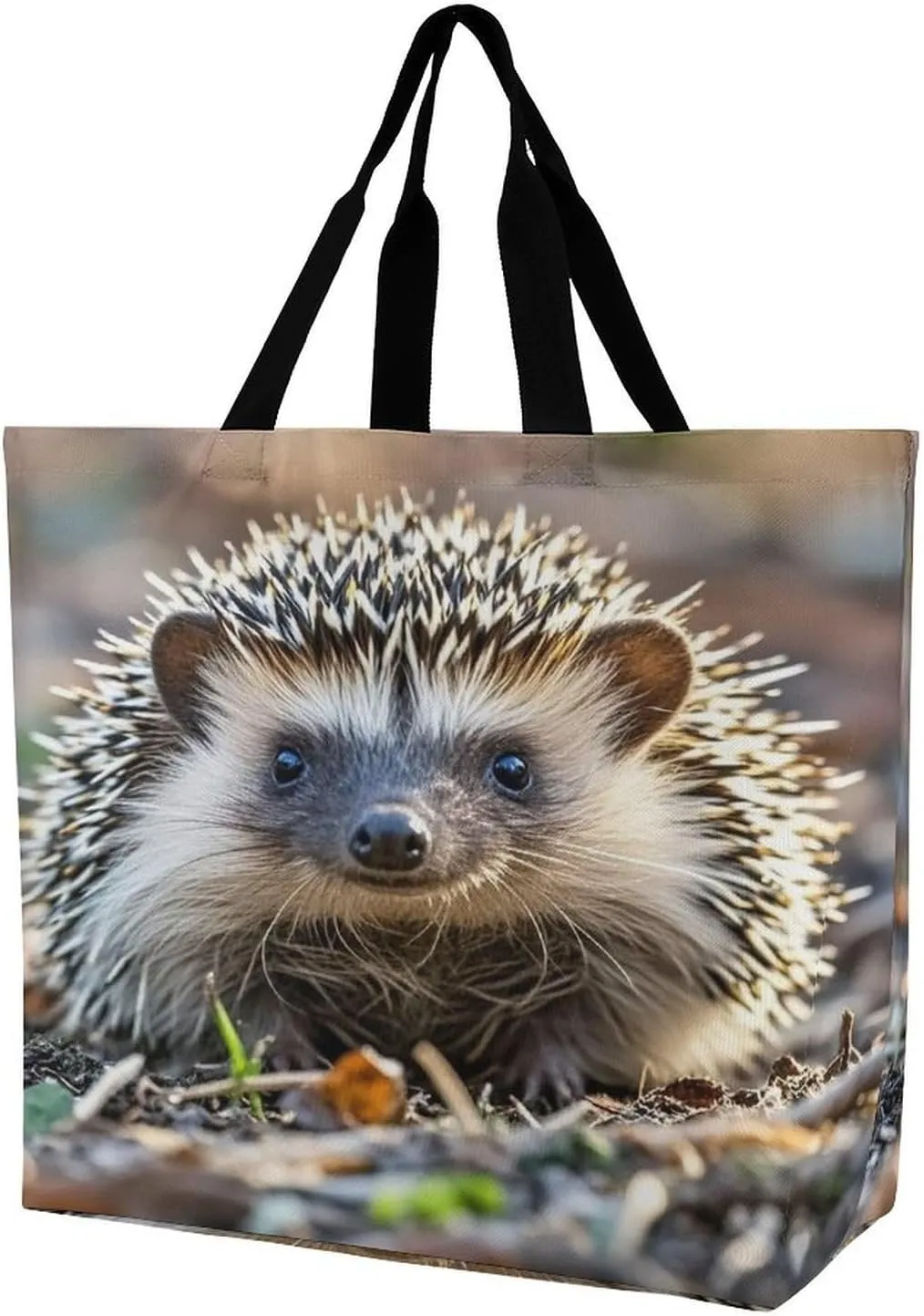 Women's Large-capacity Shoulder Shopping Bag Reusable Foldable Shopping Bags Hedgehog Beach Bag