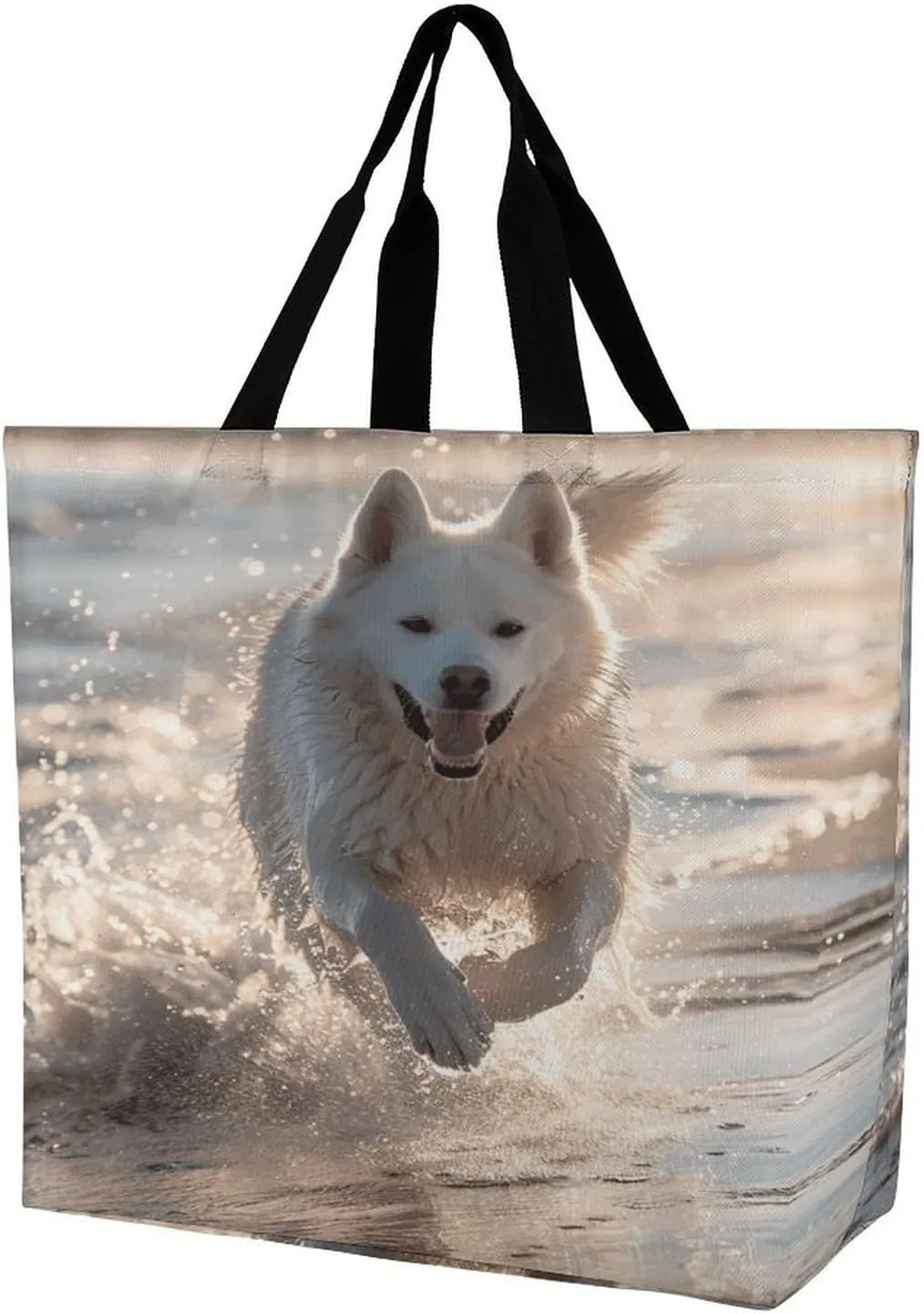 Women's Large-capacity Shoulder Shopping Bag Reusable Foldable Shopping Bags Running on The Beach Beach Bag