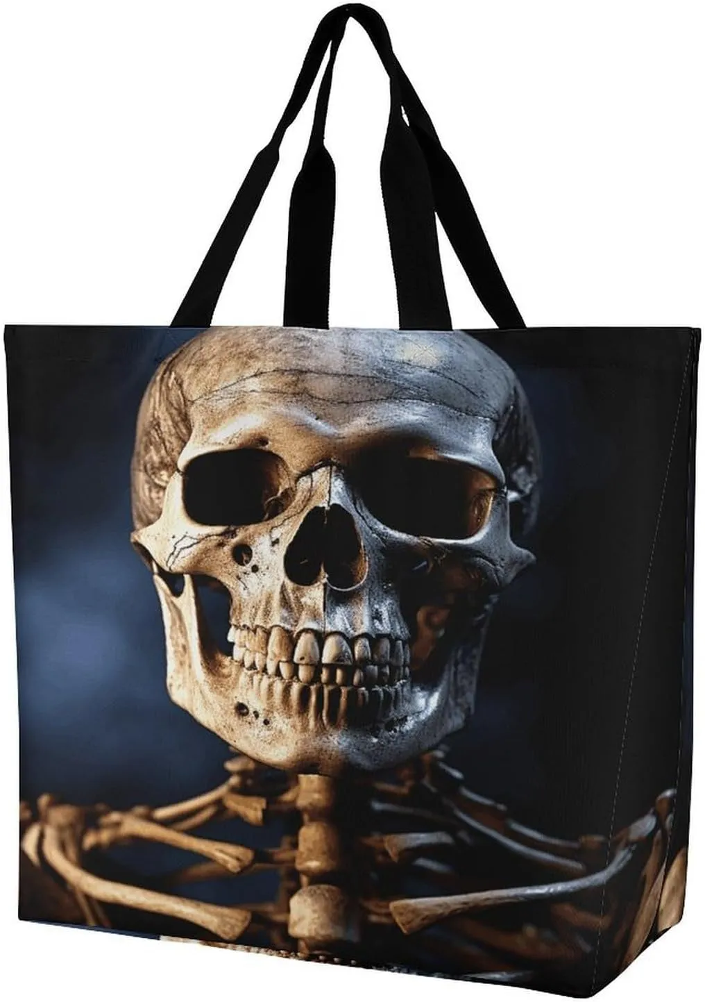 Women's Large-capacity Shoulder Shopping Bag Reusable Foldable Shopping Bags Skeleton Beach Bag