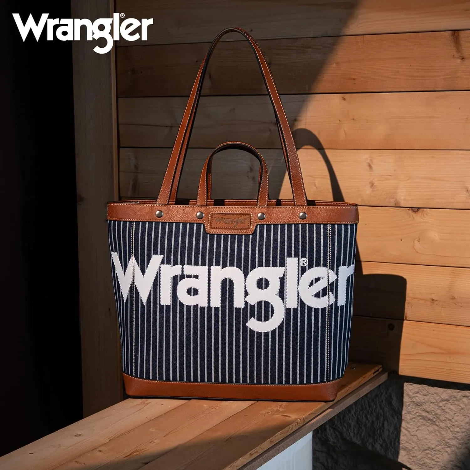 Wrangler Tote Bag for Women Vintage Top Handle Handbags and Shoulder Bag