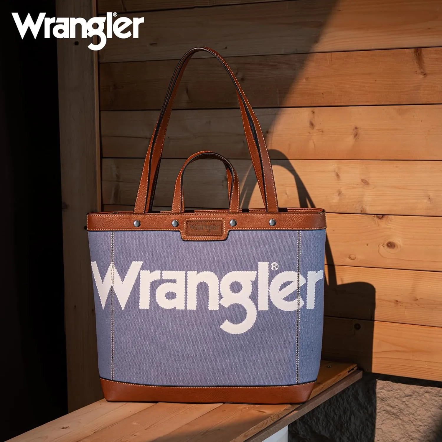Wrangler Tote Bag for Women Vintage Top Handle Handbags and Shoulder Bag