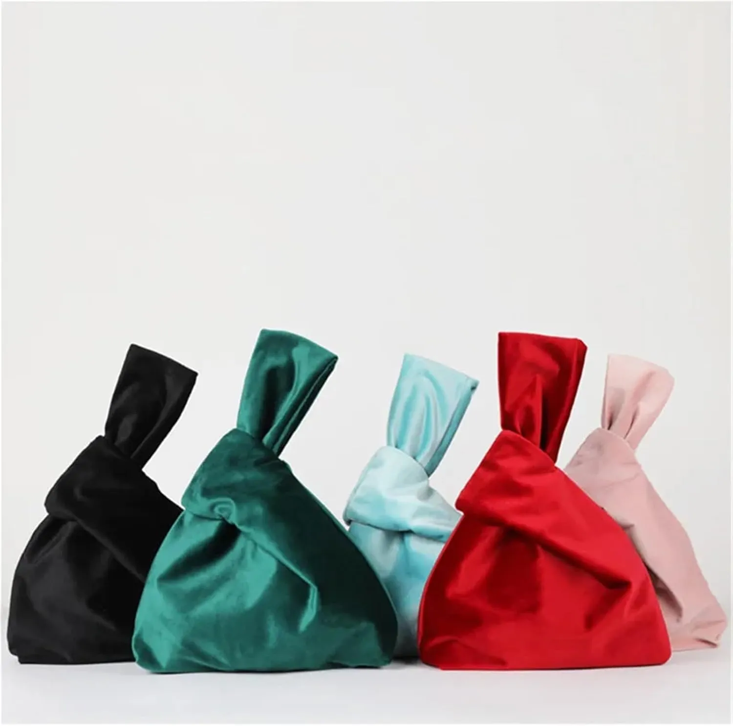 Wrist Bag Women Handbag Totes Silk Satin Vintage Handbag All Match Tote Luxury Bags Travel Bags(Black)