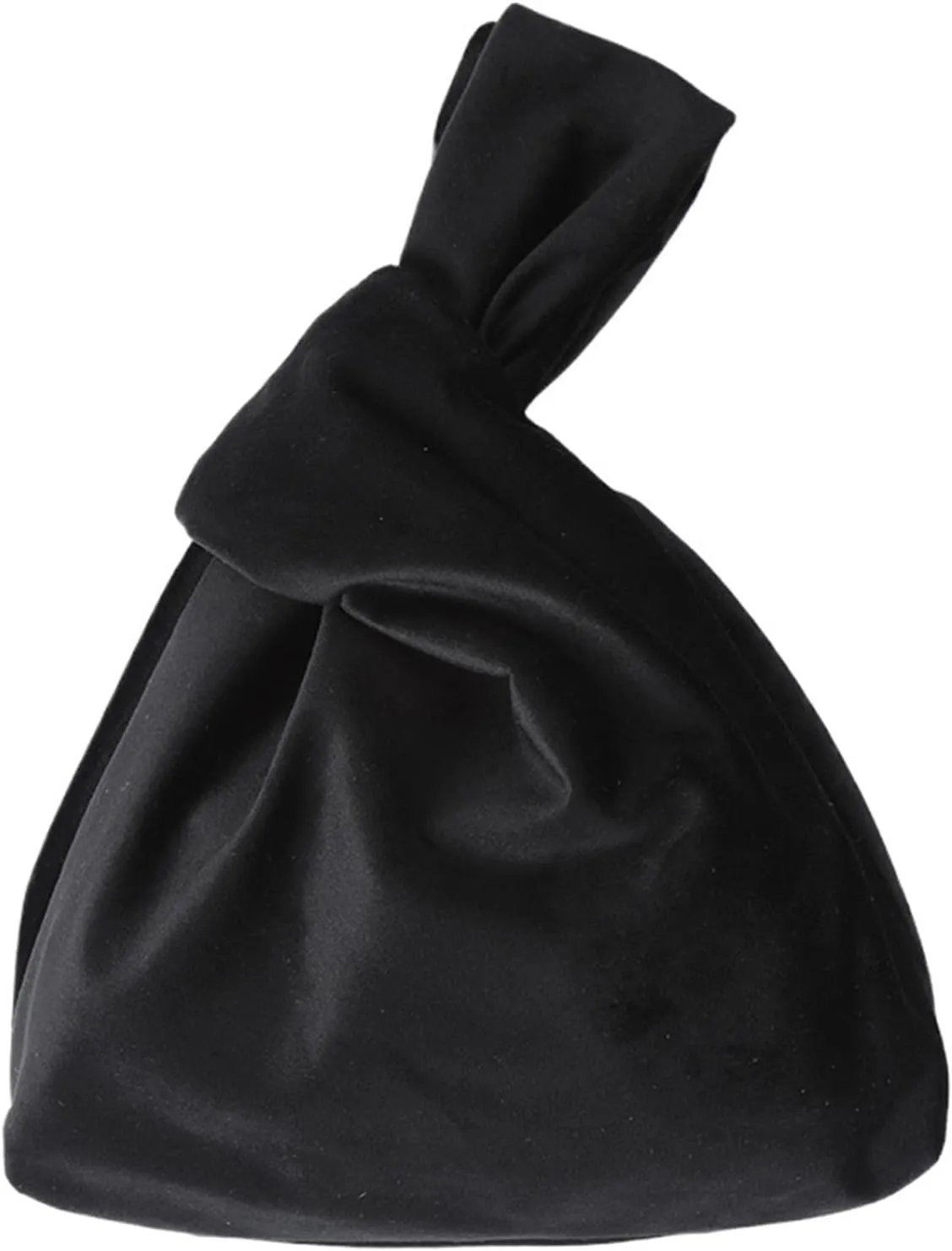 Wrist Bag Women Handbag Totes Silk Satin Vintage Handbag All Match Tote Luxury Bags Travel Bags(Black)