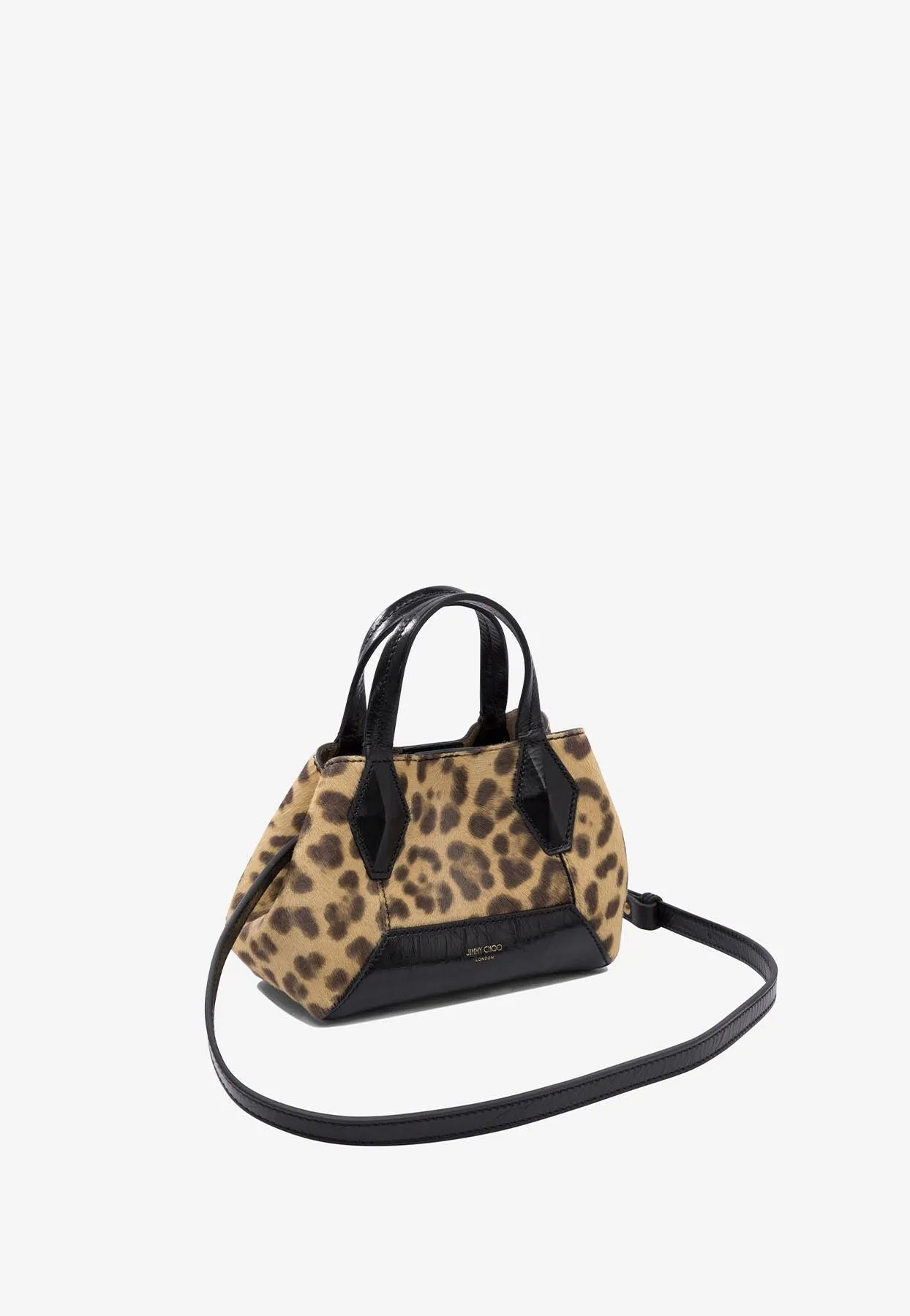 XS Diamond Leopard Print Leather Tote Bag