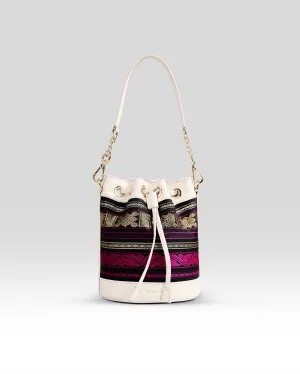 Yanay Kanchi Pure Zari Potli Bag Black & Ivory