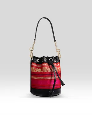 Yanay Kanchi Pure Zari Potli Bag Red & Black