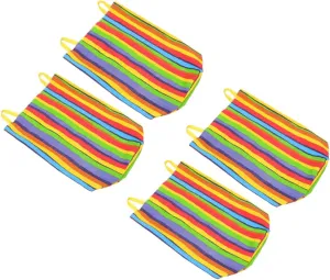 Yardwe 4Pcs Race Training Bags Outdoor Party Game Props for Parent Fun Lightweight Jumping Sacks Rainbow Color for Birthday Celebrations and Team Activities
