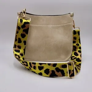 Yellow Leopard Adjustable Bag Strap