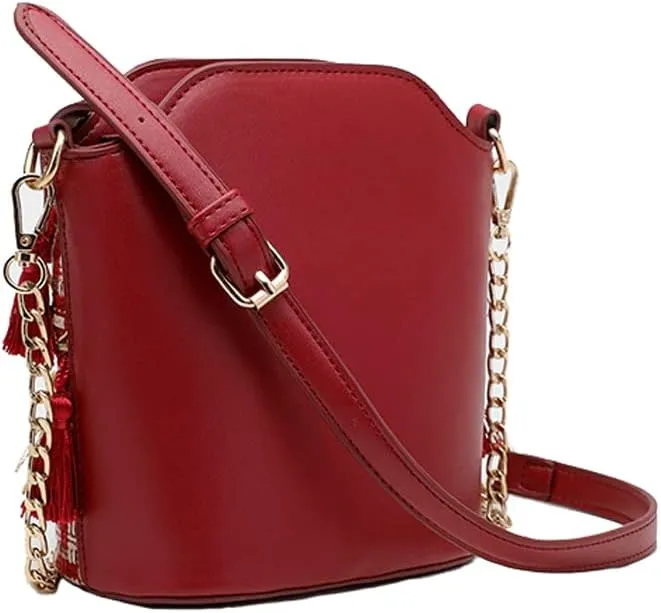 Yohora Ethnic Tassel Sling Crossbody Bag for Women Vintage Shoulder Bags Tassel Nation Woven Handbag Casual Commuter Bag