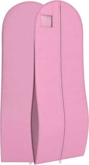 Your Bags Women’s Dress and Gown Garment Bag -72”x24” and 10” Tapered Gusset Prom Bags (Pink)