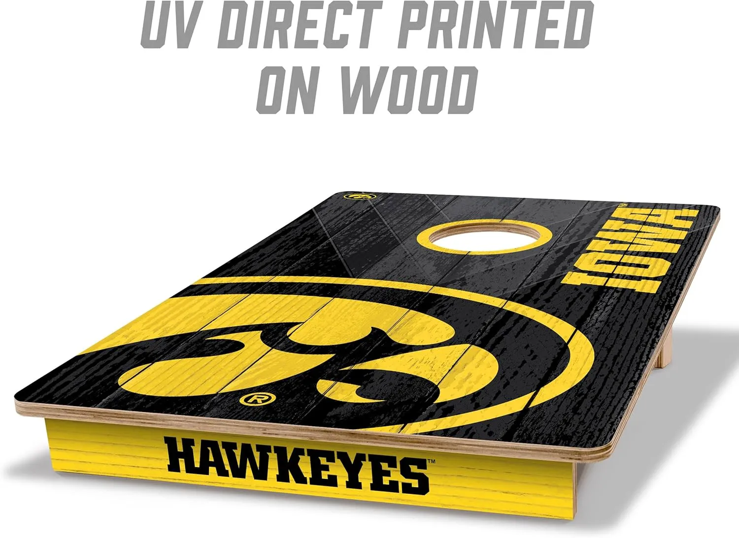 YouTheFan NCAA 2’ x 3’ Wood Cornhole Game with Logo Bags