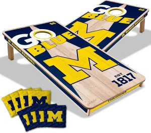 YouTheFan NCAA 2’ x 4’ Professional Wood Cornhole Game with Logo Bags