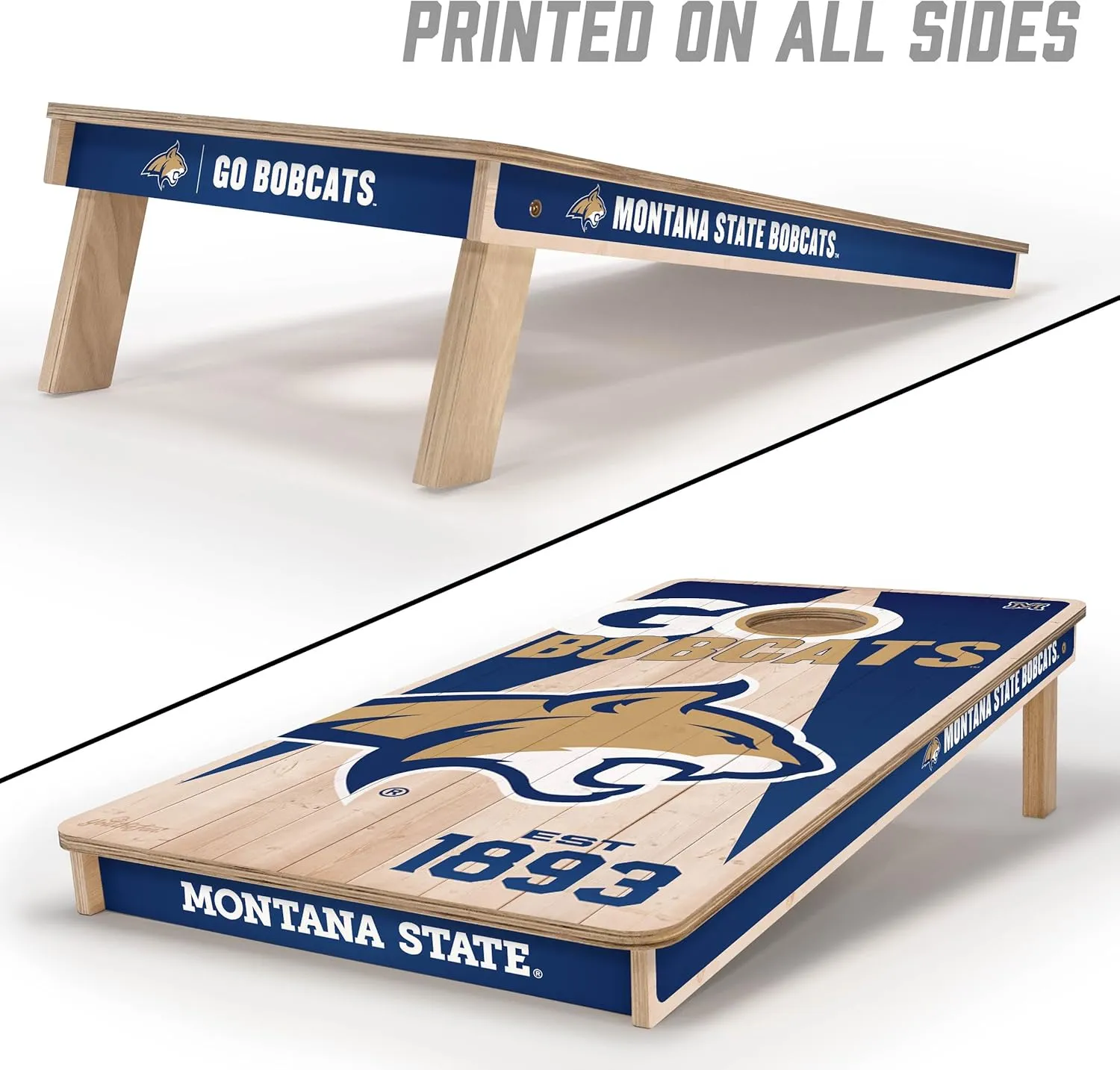 YouTheFan NCAA 2’ x 4’ Professional Wood Cornhole Game